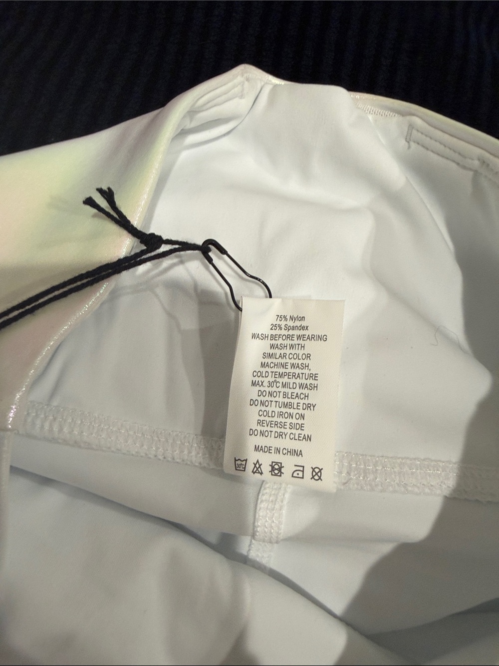 ZYIA women’s Small Iridescent White Leggings - Picture 4 of 7